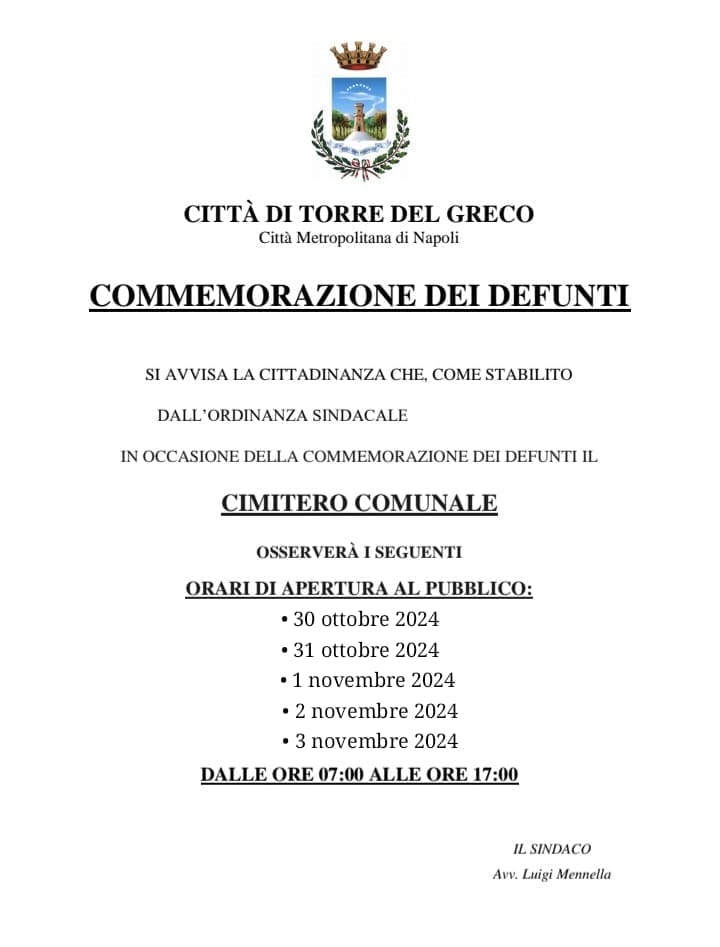 manifesto apertura cimitero